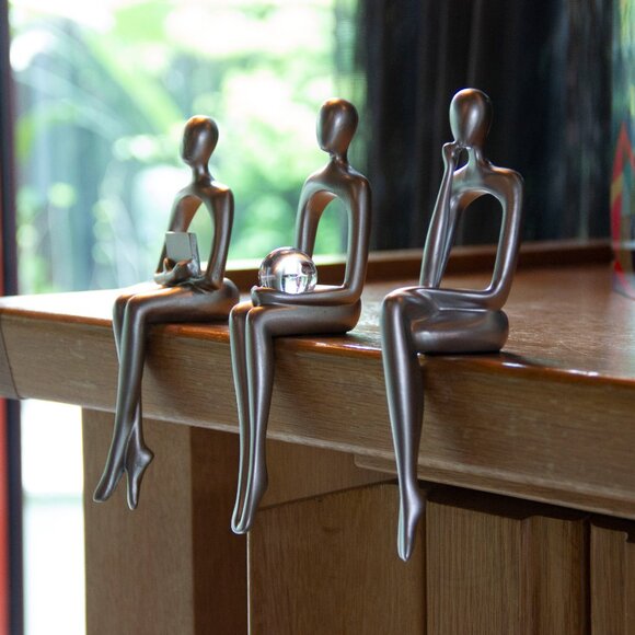 Adam & Friends Home Decor Shelf Sitters, Thinker, Fortune Teller, Reader - Picture 4 of 5